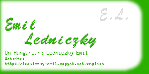 emil ledniczky business card